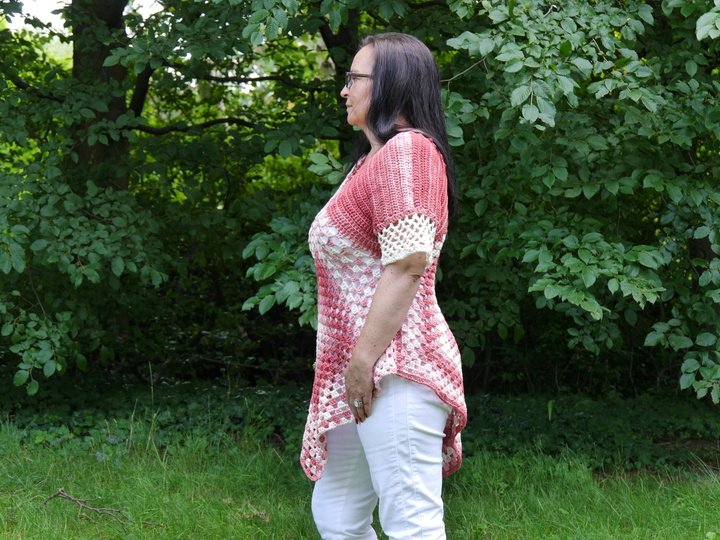 Häkelanleitung Zipfeltunika bis auf Größe XL leicht anzupassen