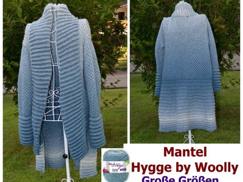 Mantel "Hygge by Woolly" in Großen Größen aus Woolly Hugs CLOUD stricken