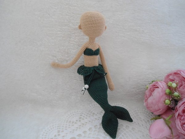 Mermaid doll body crochet pattern