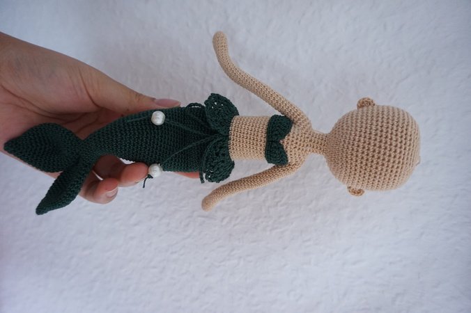 Mermaid doll body crochet pattern