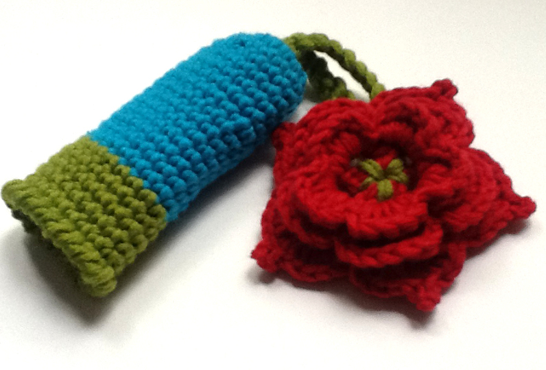 Schlüsseltäschchen mit Rose