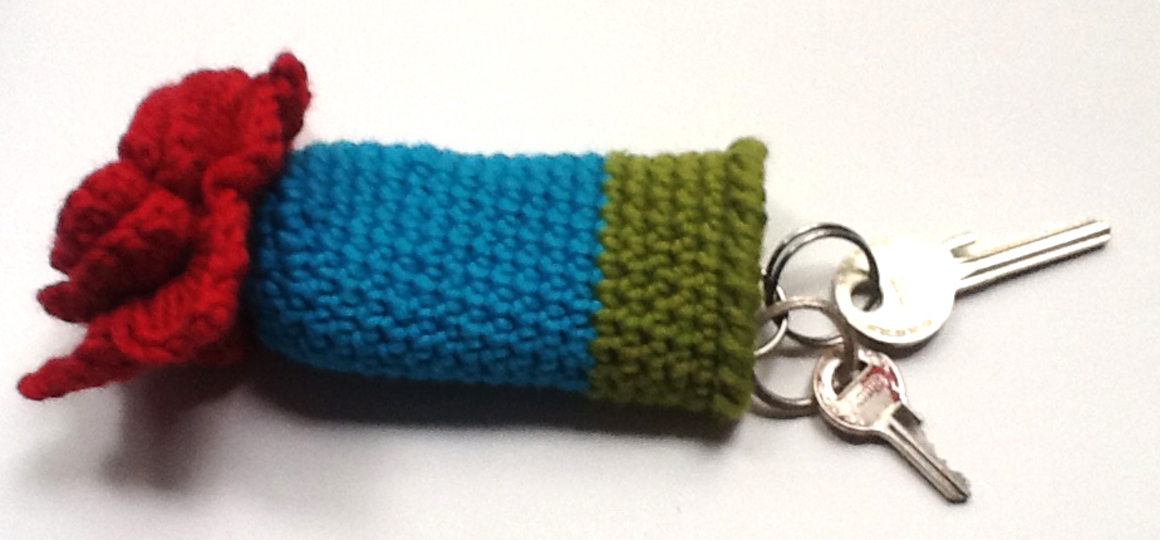 Schlüsseltäschchen mit Rose