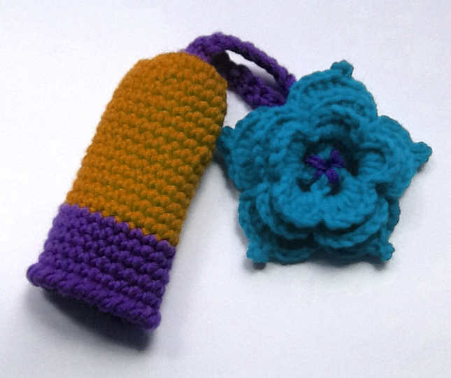 Schlüsseltäschchen mit Rose