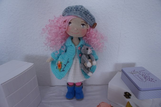 Tilda doll with clothes crochet pattern ( not include hat and embroidery process)