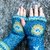 Armstulpen/Handschuhe Pfau - für Kinder 5-6 Jahre Strickanleitung