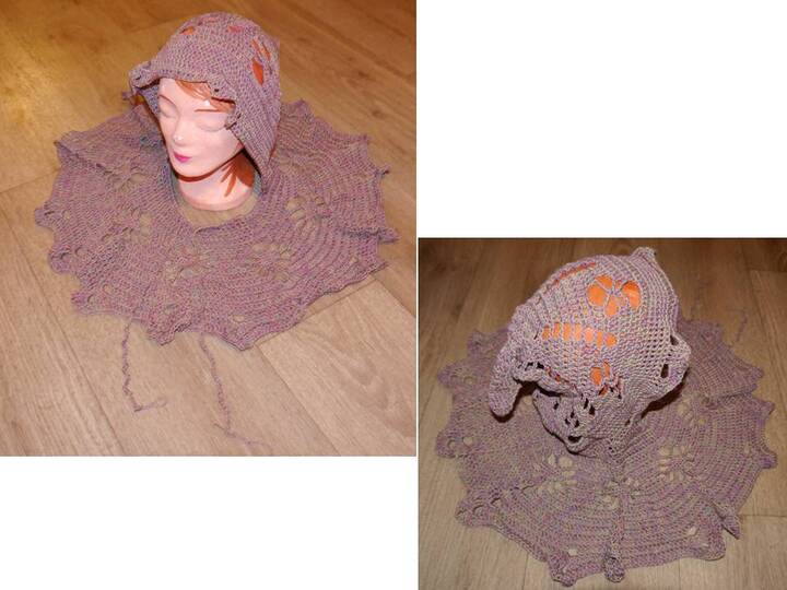 Kurzponcho mit Zipfelmütze