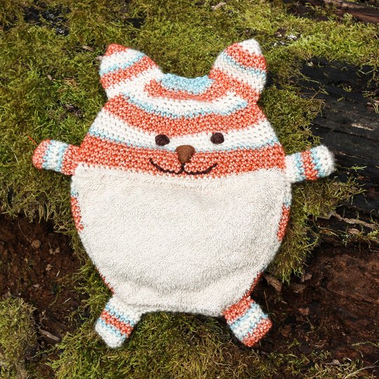 Schmusetuch Häkelanleitung - Kater Knödel der dicke Schmuser