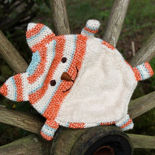 Schmusetuch Häkelanleitung - Kater Knödel der dicke Schmuser