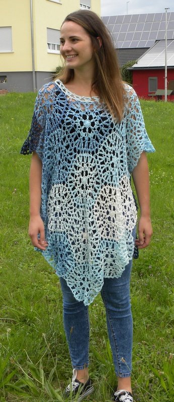 Poncho "KRISTALL" mit 2 Bobbels Woolly Hugs häkeln - Bild 2