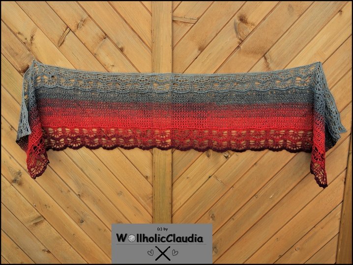 Häkelanleitung Tuch " Vesuv"