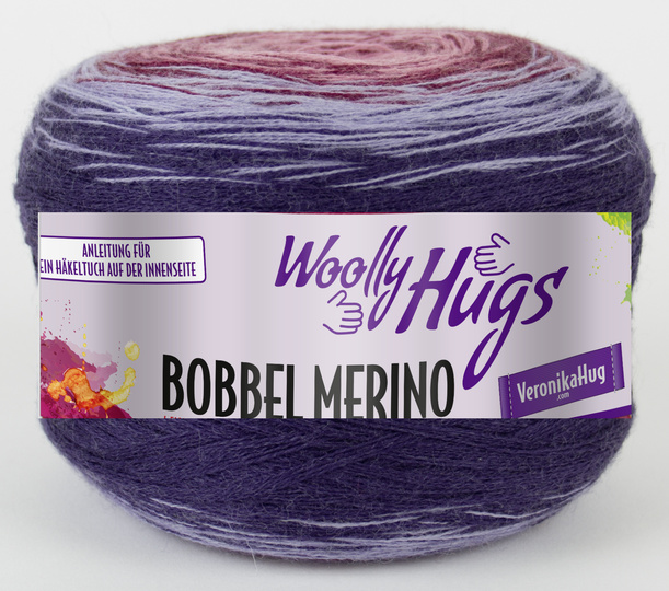Seelenwärmer TREPPENGITTER gehäkelt aus 2 Woolly Hugs BOBBEL-MERINO
