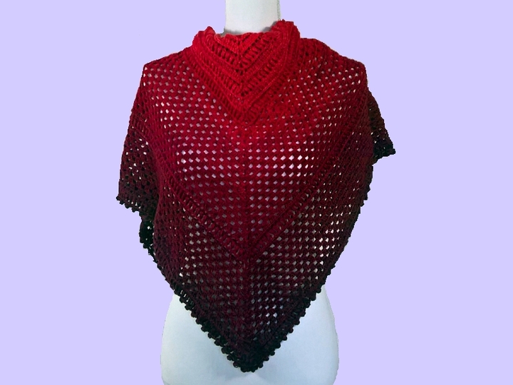 Häkelanleitung Dreieckstuch Noppentraum