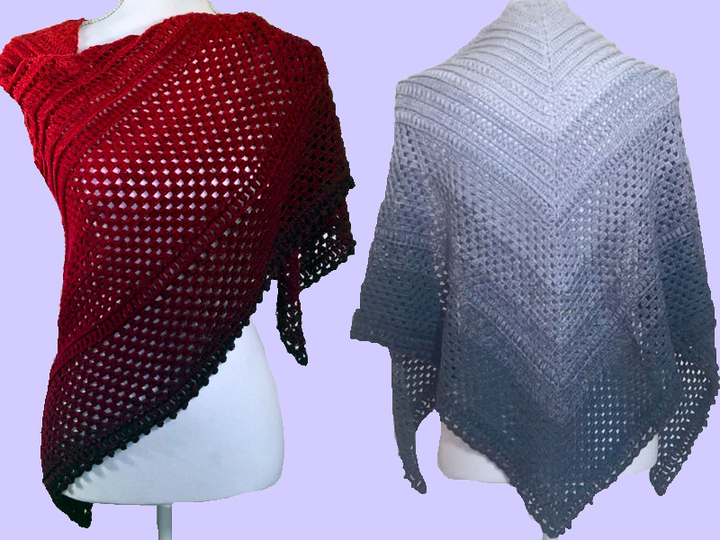 Häkelanleitung Dreieckstuch Noppentraum