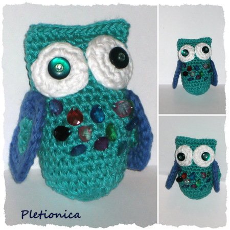 Crochet owl keychain free pattern