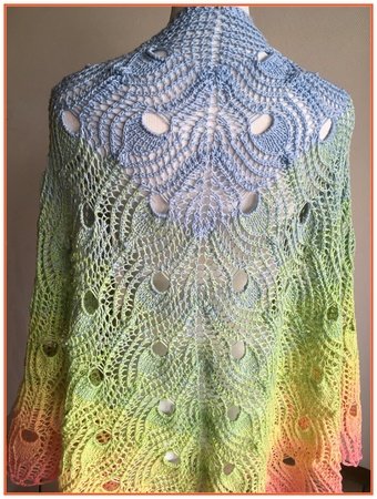 Pfauenfeder shawl