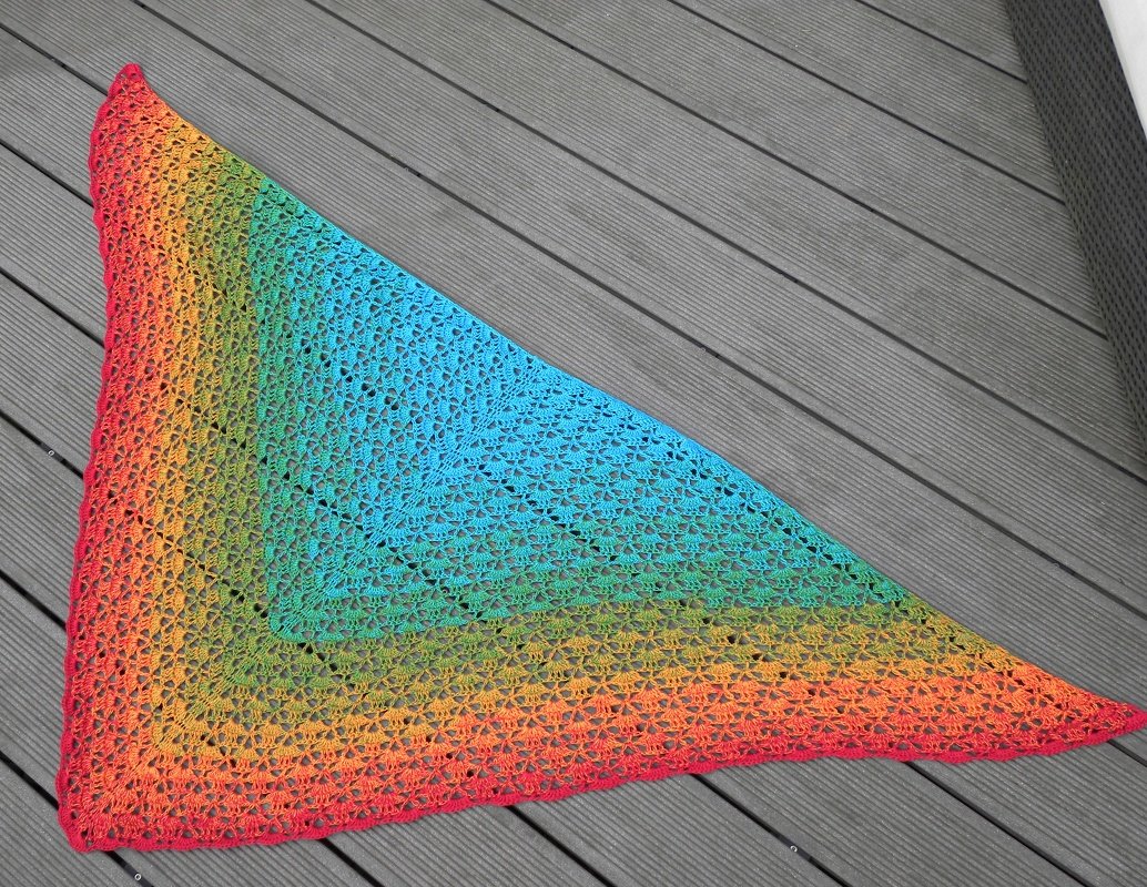 Tuch "Mini-Virus" mit 1 Bobbel Woolly Hugs-COTTON häkeln - Bild 8
