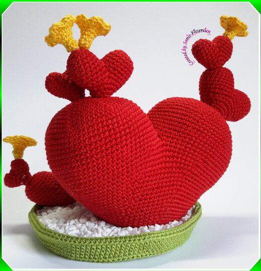 Häkelanleitung Herzchenkaktus, Amigurumi
