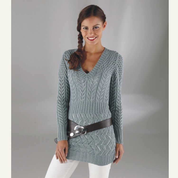 Strickanleitung Damenlongpullover "Amazonas" 753238