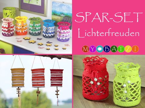 Sparset LICHTERFREUDEN - 3 x Deko häkeln