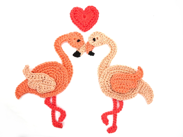 Flamingo Crochet Applique Pattern