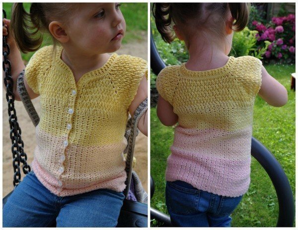 Häkelanleitung Weste/ Kurzarmjacke für Kinder (alle Größen)