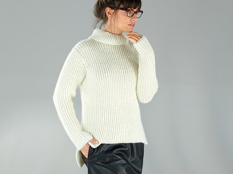 Strickanleitung Damenpullover "Sporty" 758018