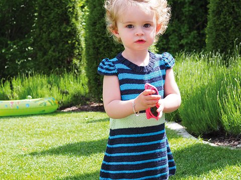 Strickanleitung Kinderkleidchen "Seidenglanz" 753086