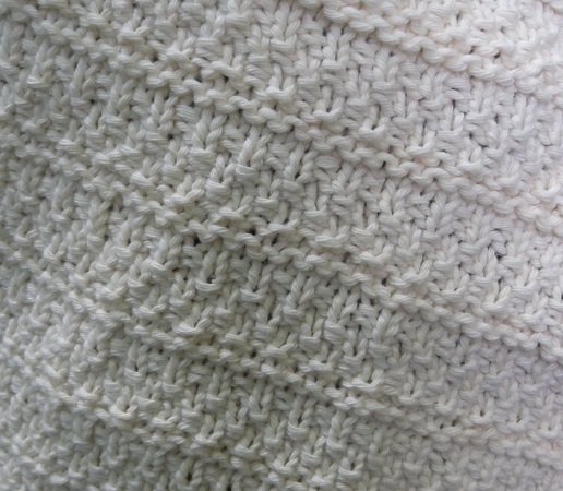 Knit dishcloth or potholder in textured pattern "This Cloth"
