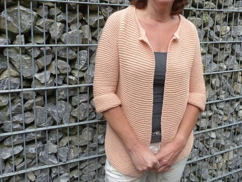 Strickanleitung, Raglanjacke mit Halbarm,  Größe S - XL