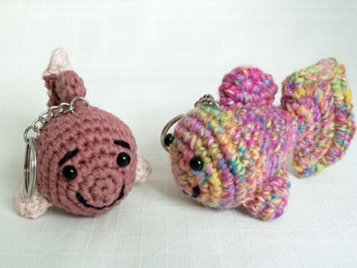 Häkelanleitung - Schlüsselanhänger Fisch