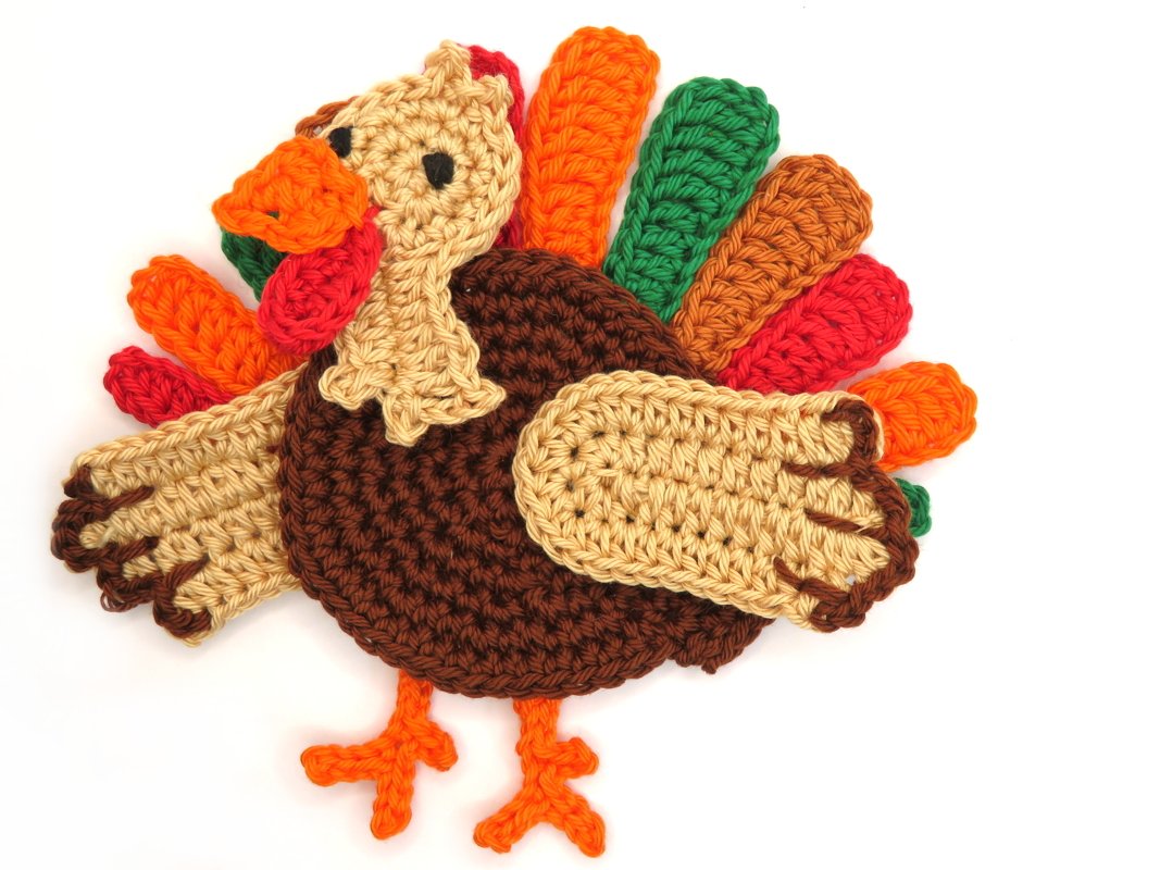 Turkey Thanksgiving crochet Applique Pattern - Image 2