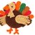 Turkey Thanksgiving crochet Applique Pattern