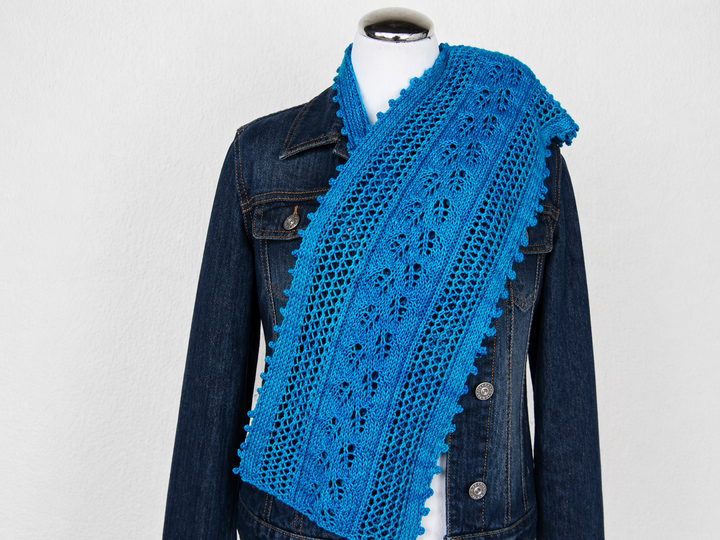 Strickanleitung Loop – luftiger Lace-Schal mit Picot-Kante Sommerloop