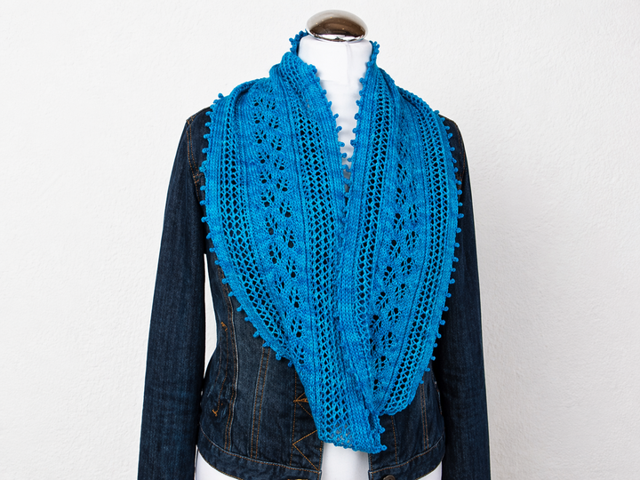 Strickanleitung Loop – luftiger Lace-Schal mit Picot-Kante Sommerloop