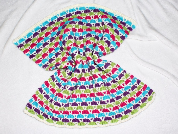 Strickanleitung Babydecke, Plaid, Krabbeldecke, Spieldecke farbenfroh