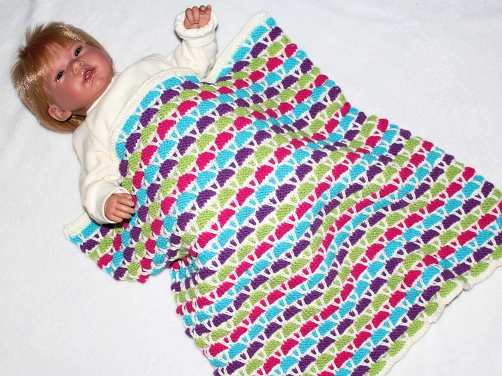 Strickanleitung Babydecke, Plaid, Krabbeldecke, Spieldecke farbenfroh