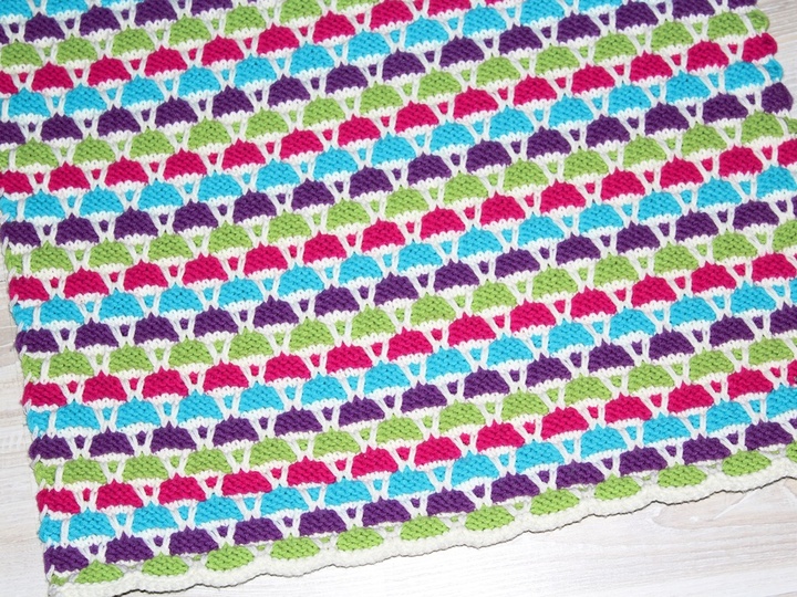 Strickanleitung Babydecke, Plaid, Krabbeldecke, Spieldecke farbenfroh