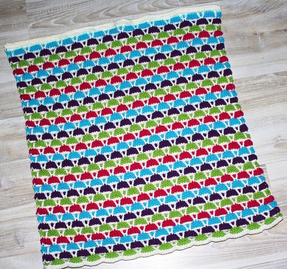 Strickanleitung Babydecke, Plaid, Krabbeldecke, Spieldecke farbenfroh