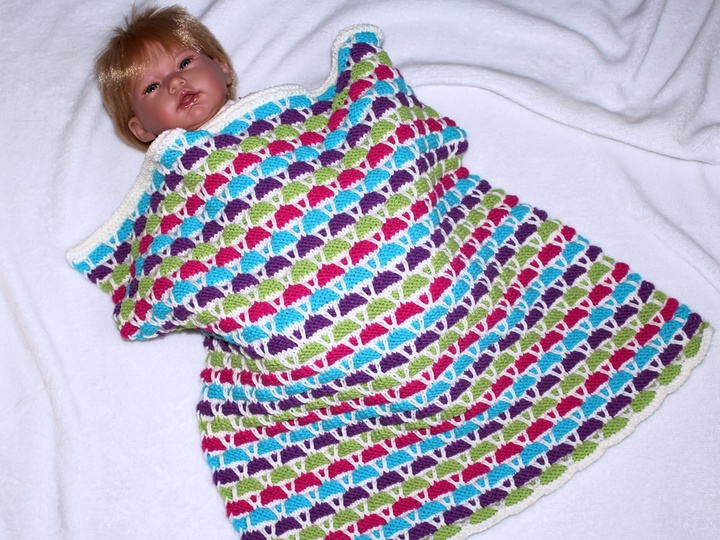 Strickanleitung Babydecke, Plaid, Krabbeldecke, Spieldecke farbenfroh