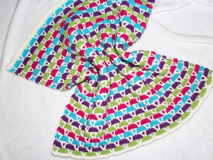 Strickanleitung Babydecke, Plaid, Krabbeldecke, Spieldecke farbenfroh