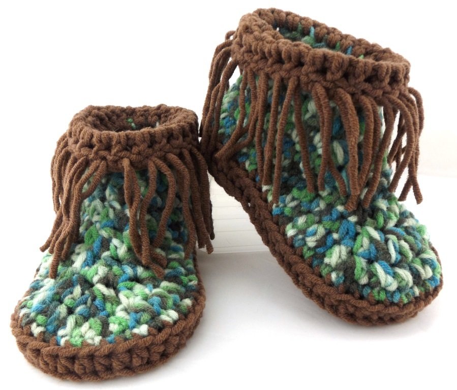 Häkelanleitung Kinderhausschuhe "Sioux" - Bild 3