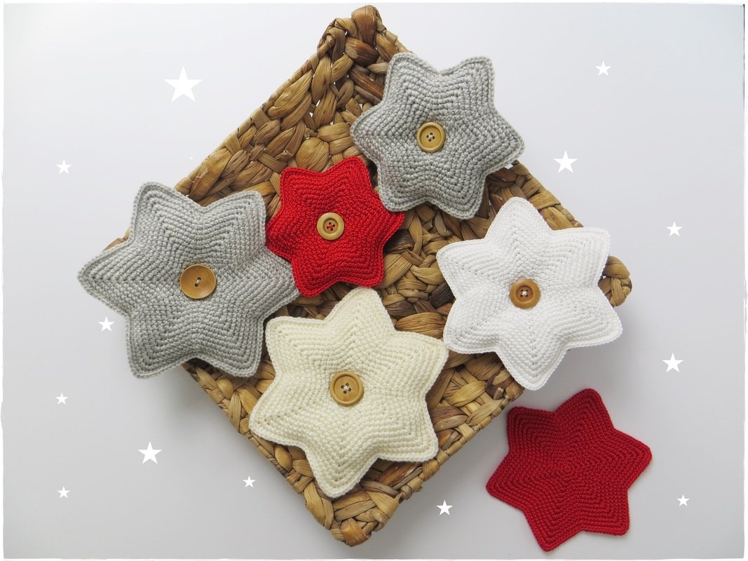 Häkelanleitung für Sterne - Weihnachtsdeko
