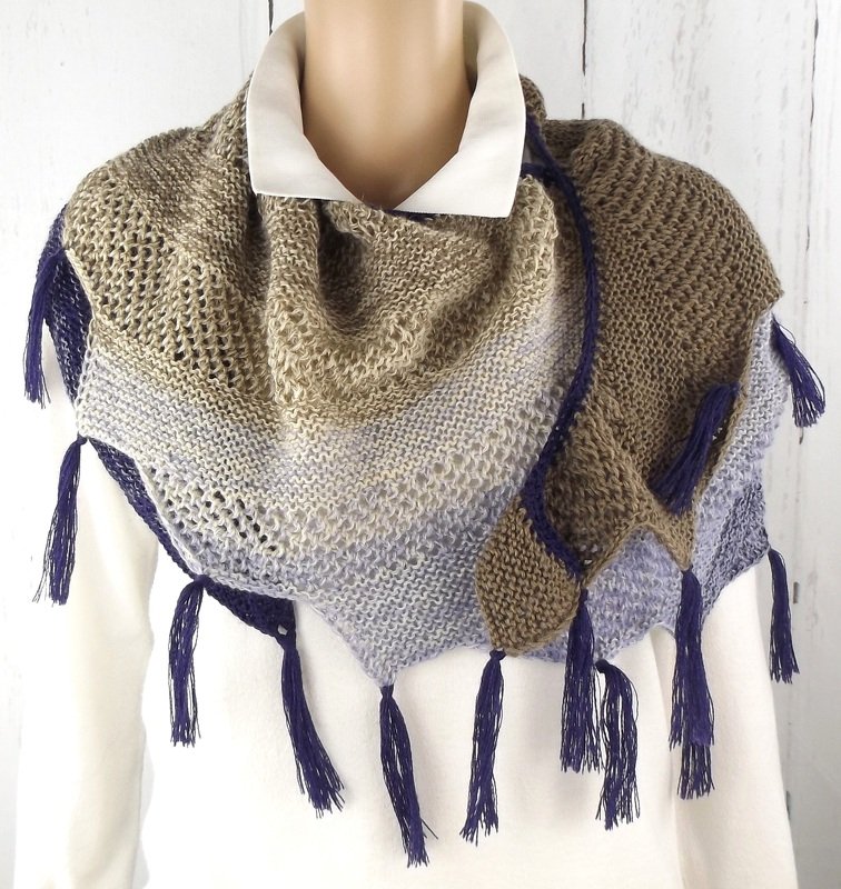 Strickanleitung Drachenschwanzschal "Vulkano" - Bild 2