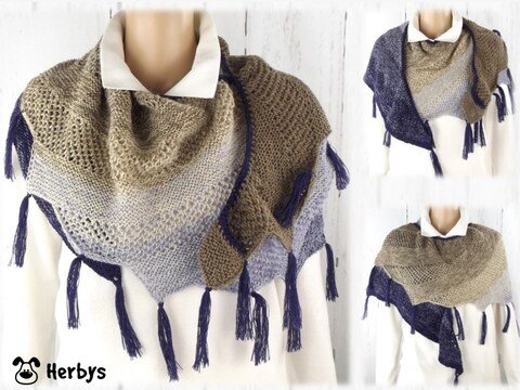 Strickanleitung Drachenschwanzschal "Vulkano"