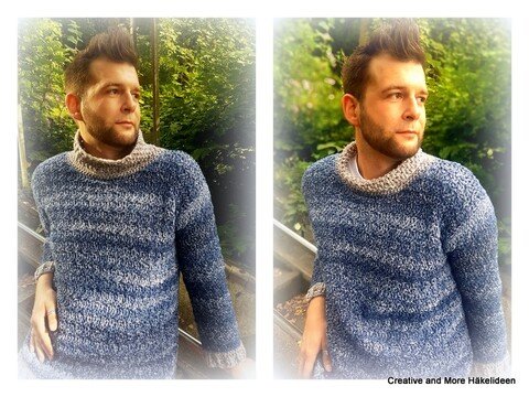 Häkelanleitung Pullover "Blue Denim" - alle Größen