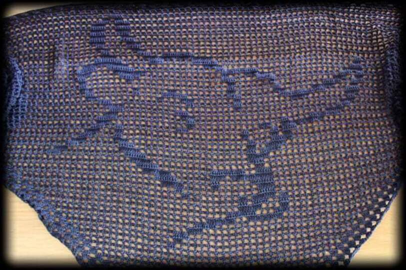 Motivtuch Stier, Sternzeichen, Dreieckstuch, Häkelanleitung