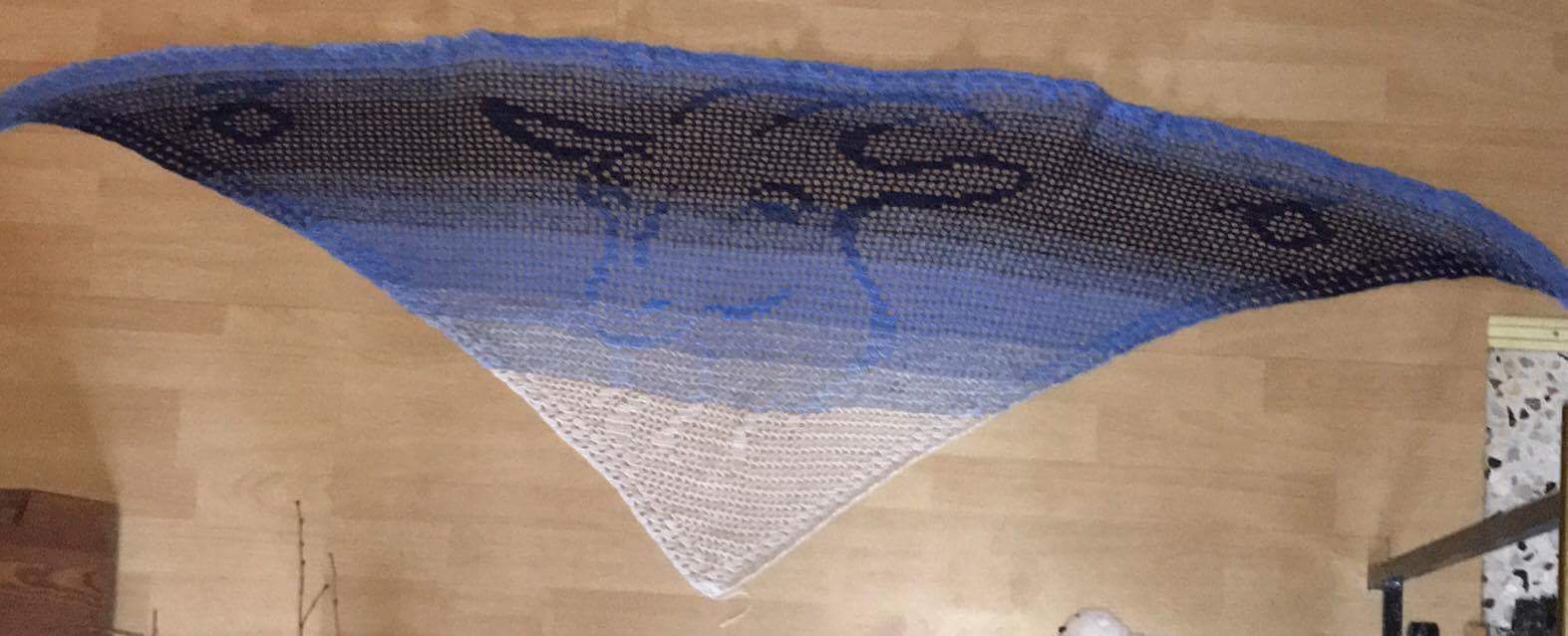 Motivtuch Steinbock, Sternzeichen, Dreieckstuch, Häkelanleitung - Bild 2