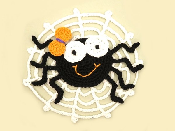 Spider Halloween crochet Applique Pattern