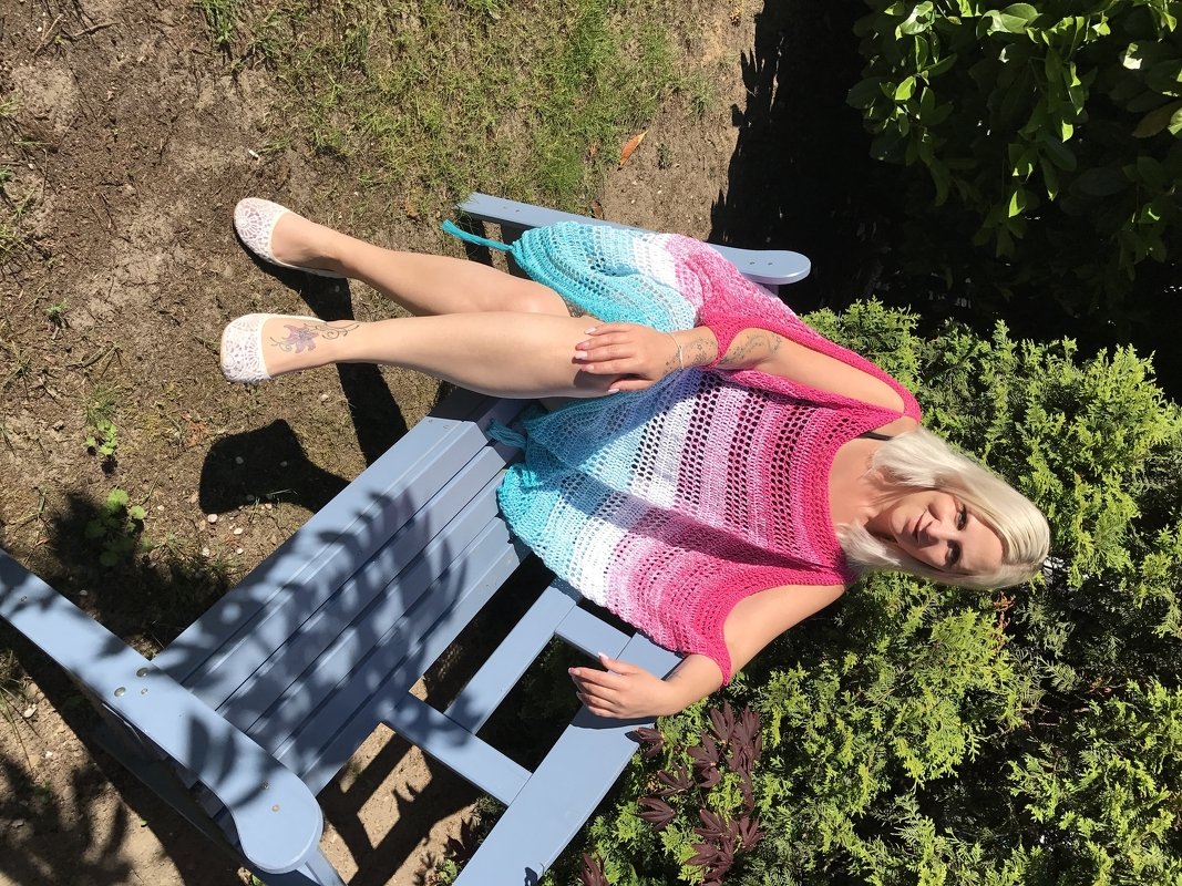 Häkelanleitung Sommershirt "Himbeer auf Eis" - alle Größen