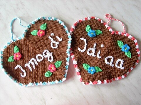 Häkelanleitung Topflappen Lebkuchenherz